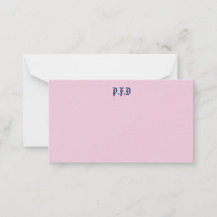 Mit Monogramm Notecard Mitteilungskarte