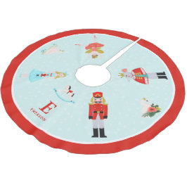 Mit Monogramm Nutcracker Ballet-Zeichen Polyester Weihnachtsbaumdecke
