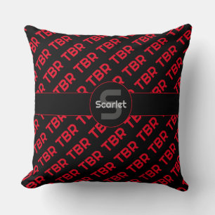 Mit Monogramm, ohne TBR zu beenden Kissen