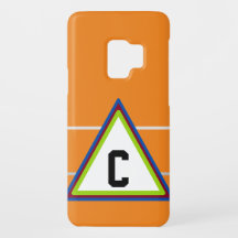 Mit Monogramm Orange Green Blue Geometric