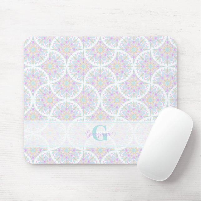 Mit Monogramm Pastel Rainbow Sundae Mousepad (Mit Mouse)