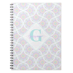 Mit Monogramm Pastel Rainbow Sundae Notizblock