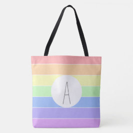 Mit Monogramm Pastell Rainbow Farbige Streifen