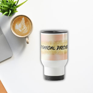 Mit Monogramm Peach und Gold Business Reisebecher
