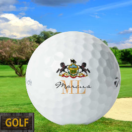 Mit Monogramm Pennsylvania Flag & Pennsylvania, US Golfball