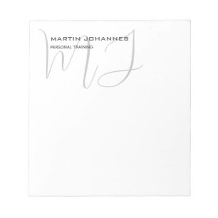 Mit Monogramm Personal Trainer Notizblock
