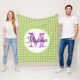 Mit Monogramm, personalisierte Fleecedecke