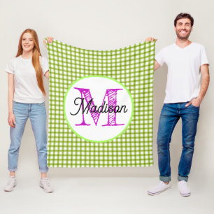 Mit Monogramm, personalisierte Fleecedecke