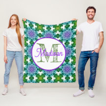 Mit Monogramm personalisierte niedliche Katzen Fle