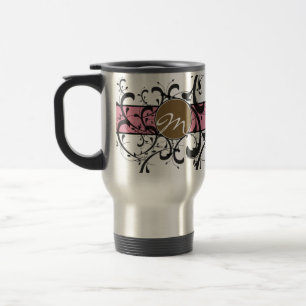 Mit Monogramm Personalisierter Extravaganter Blüh Reisebecher