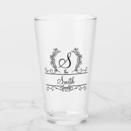 Mit Monogramm Personalisierter Familienname Glas