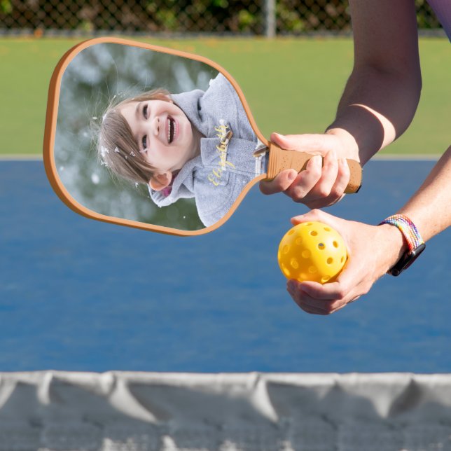 Mit Monogramm Personalisierter Foto erstellen Pickleball Schläger (InSitu)