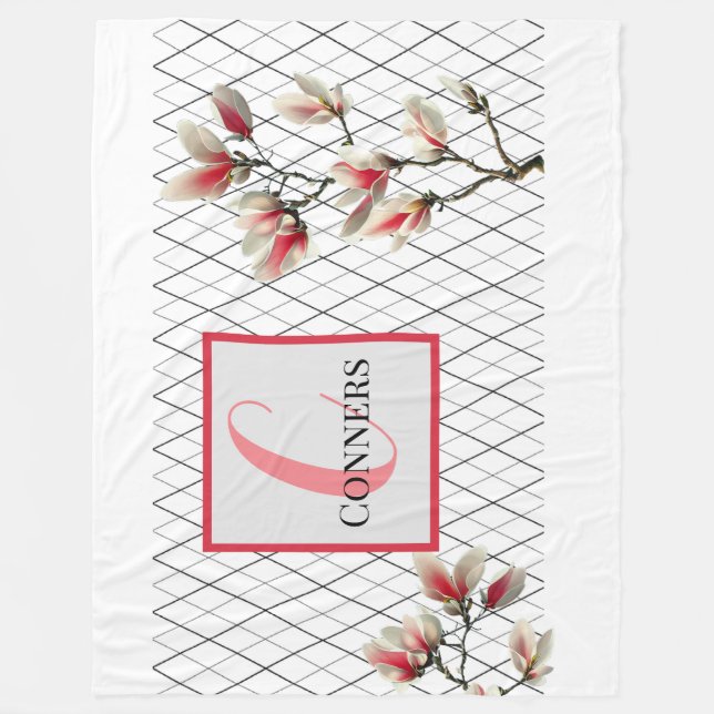 Mit Monogramm Personalisiertes Fleece Blanket (Vorderseite)