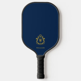 Mit Monogramm Pickleball-Paddel mit Gold-Wappen Pickleball Schläger