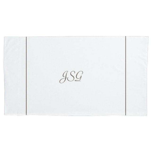 Mit Monogramm Pillowcase Kissenbezug (Vorderseite)