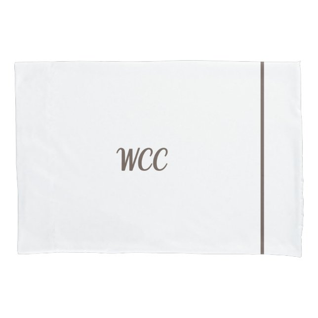 mit Monogramm Pillowcase Kissenbezug (Vorderseite)