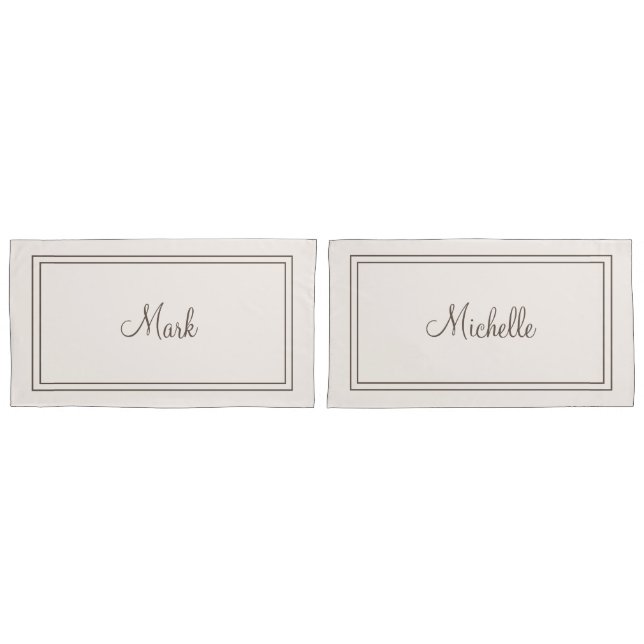 Mit Monogramm Pillowcases Kissenbezug (Vorderseite-Set)