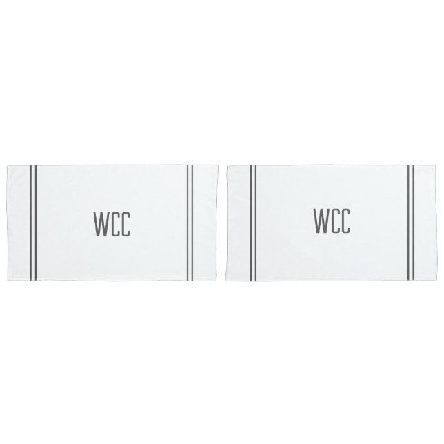 Mit Monogramm Pillowcases Kissenbezug (Vorderseite-Set)