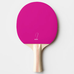 Mit Monogramm Ping Pong Paddle Paddel in Hot Pink Tischtennis Schläger