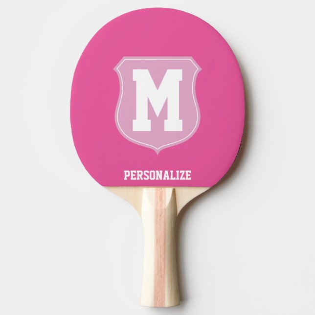 mit Monogramm Pingpongpaddel für Tischtennis Tischtennis Schläger (Vorderseite)