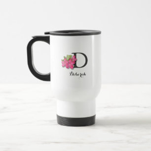 Mit Monogramm Pink Azalea Travel Mug Reisebecher