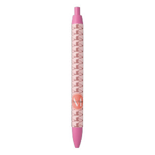 Mit Monogramm Pink Lachs Hirsch, Personalisierter Kugelschreiber