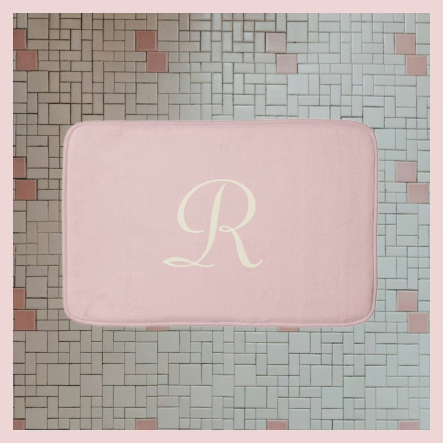 Mit Monogramm Pink-Pink-Bademantel Badematte (Von Creator hochgeladen)
