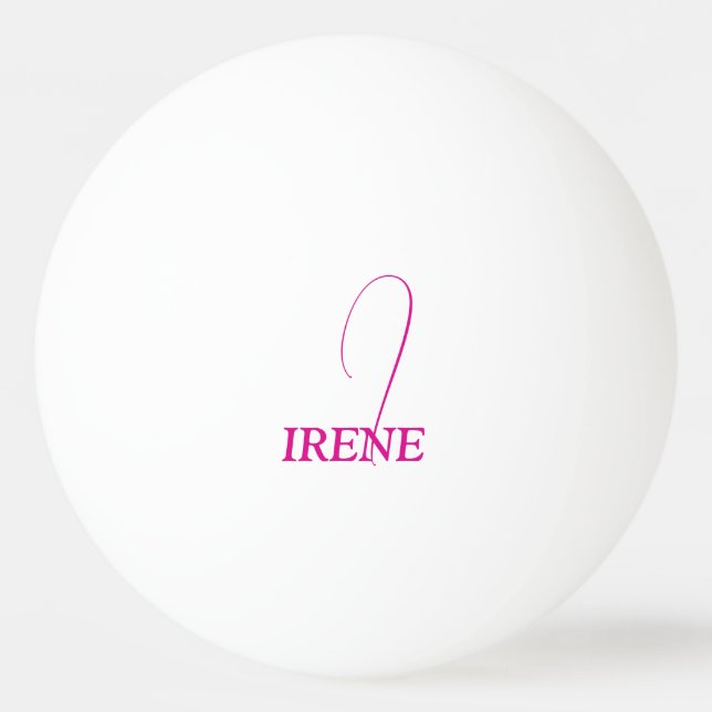 Mit Monogramm Pink Tischtennisball (Vorderseite)