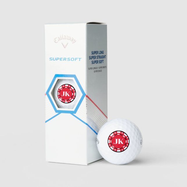 Mit Monogramm Poker-Chip-Golf-Set Golfball (Verpackung)