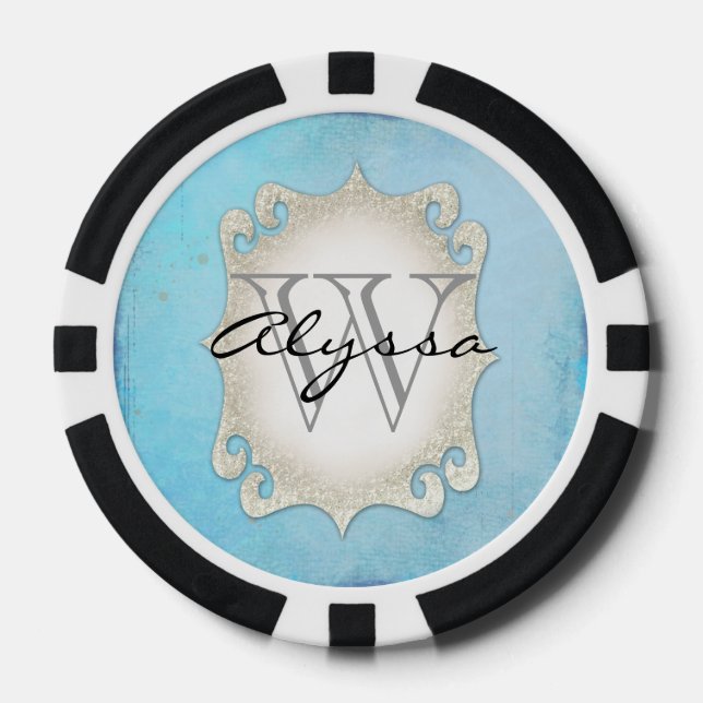 Mit Monogramm Pokerchips (Vorderseite)