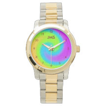 Mit Monogramm Psychedelic Yin & Yang Watch