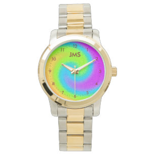 Mit Monogramm Psychedelic Yin & Yang Watch Armbanduhr