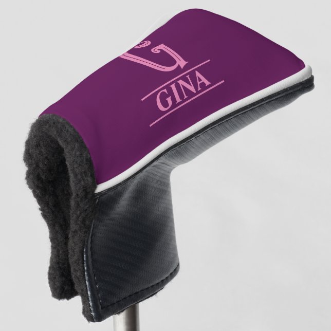 Mit Monogramm Putter Kopfbedeckung Golf Headcover (3/4 Vorderseite)