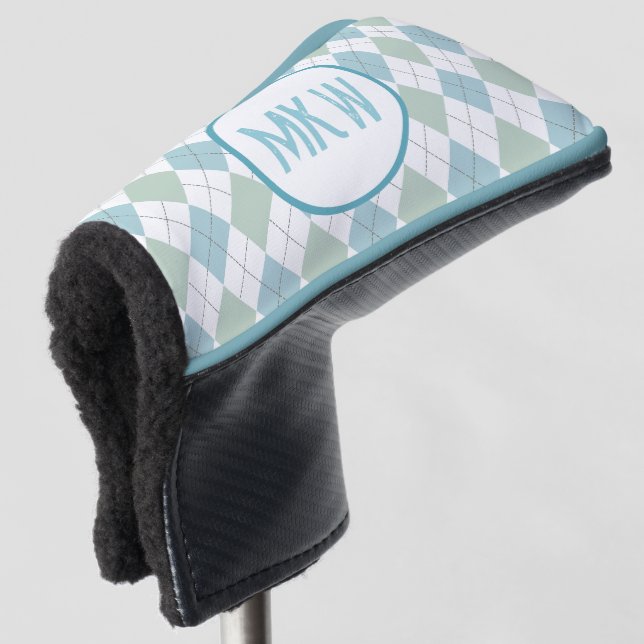 Mit Monogramm Raute Golf Headcover (3/4 Vorderseite)