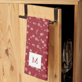 Mit Monogramm Red Kitchen Handtücher