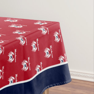 Mit Monogramm Red Navy Blue White Crab Nautical Ta Tischdecke