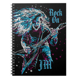 Mit Monogramm Rock On Heavy Metal Notebook Notizblock