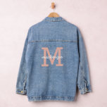 Mit Monogramm rosa Anfangsbuchstabe Personalisiert Jeansjacke<br><div class="desc">Mit Monogramm rosa Anfangsbuchstabe Personalisiert Denim Jacket</div>