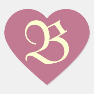 Mit Monogramm rosa Aufkleber