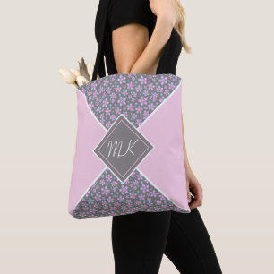 Mit Monogramm rosa Blumenkolorblock