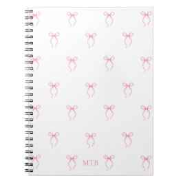 Mit Monogramm rosa Bogen Notizblock