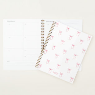 Mit Monogramm rosa Bogen Planer