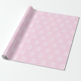 Mit Monogramm-rosa-farbenes Muster, modern Geschenkpapier