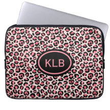 Mit Monogramm rosa Leopardenfarbe