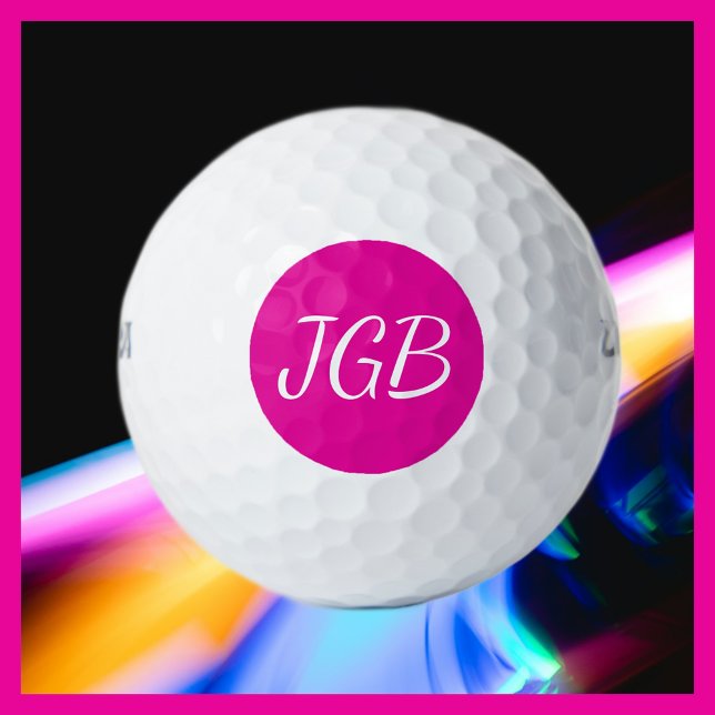 Mit Monogramm rosa oder wählen Sie Ihren Farbhinte Golfball (Von Creator hochgeladen)