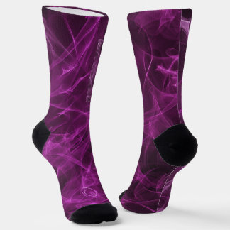 Mit Monogramm rosa Rauchmuster Socken