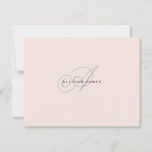 Mit Monogramm Rosa und grau