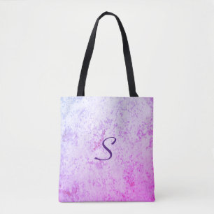 Mit Monogramm rosa und Lila marmoriert