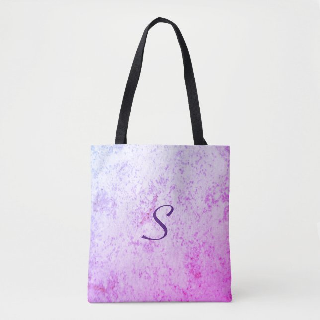 Mit Monogramm rosa und Lila marmoriert (Vorderseite)