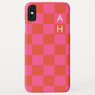 Mit Monogramm rosa und orangefarbenes Prüfmuster  Case-Mate iPhone Hülle